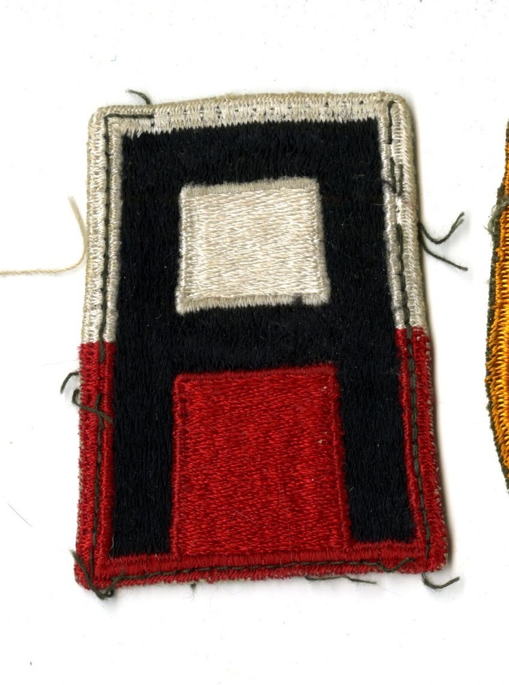 First Army Color White back Patch Cut Edge Vintage