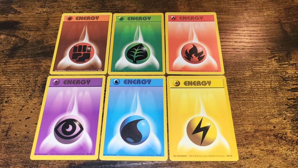 Pokemon Base Set Energy Complete Common Set