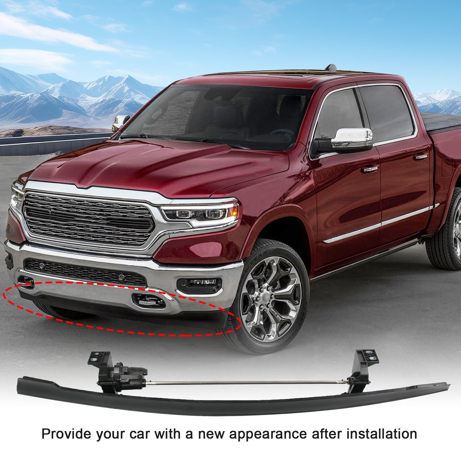 For 2019-2023 Ram 1500 Dt Front Active Air Dam NEW 68274406AH 68274406AG