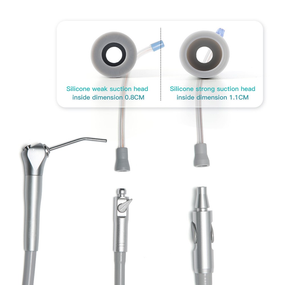 Dental Saliva Ejector Strong Weak Suction Rubber Snap Tip Adapter Replacements