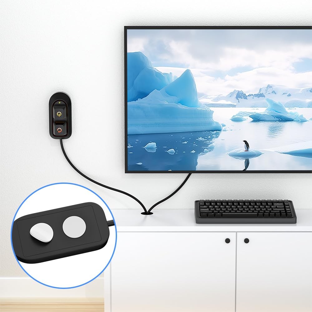 PC Power Button,External Switch with LED Desktop for Computer Motherboard