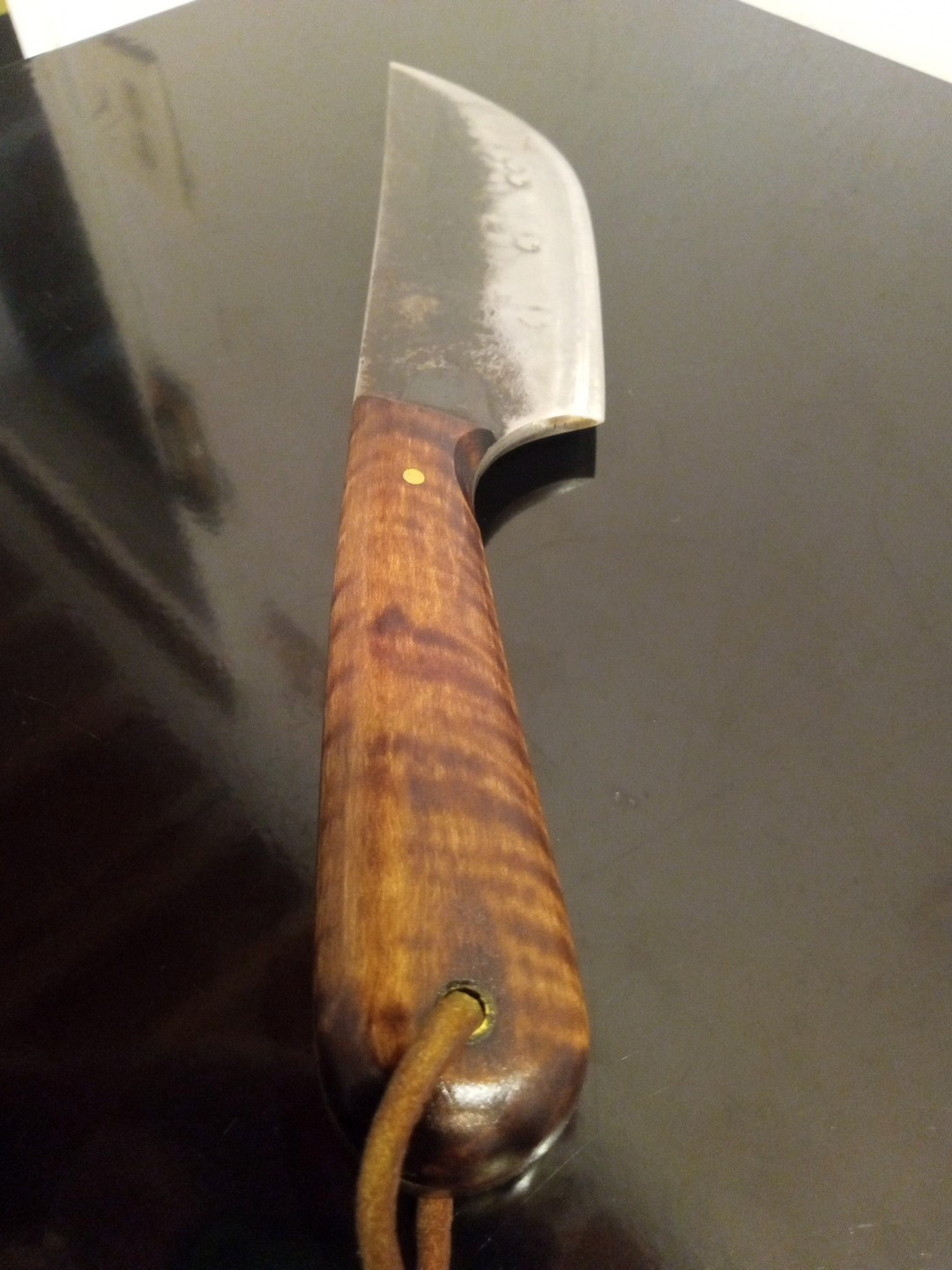 Vintage Custom-HandMade JEFF WHITE 11'' Primitive Camp Knife. Thick & Heavy Duty