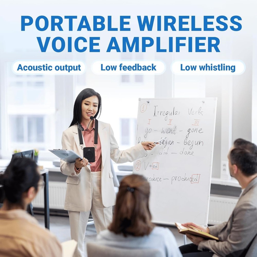 Ultra-Lightweight Wireless Microphone Headset for Effortless Voice Amplification