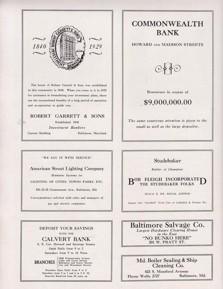 Original 1929 Bob Fleigh Studebaker Print-Ad/Baltimore