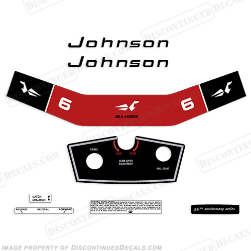 Fits Johnson 1972 6hp Decals