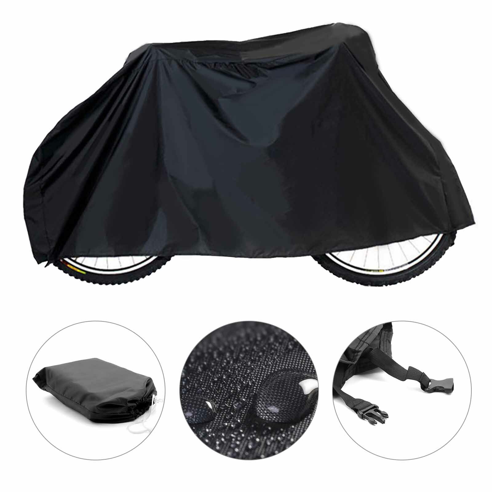 Bike Bicycle Waterproof Dust Cover Outdoor Protector For 2 Bikes Or 1 Motorbike