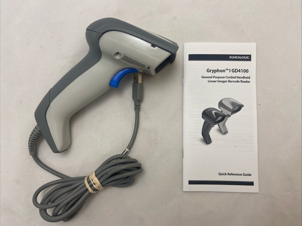 Datalogic Gryphon GD4130-WH USB Barcode Scanner Reader Gun Only