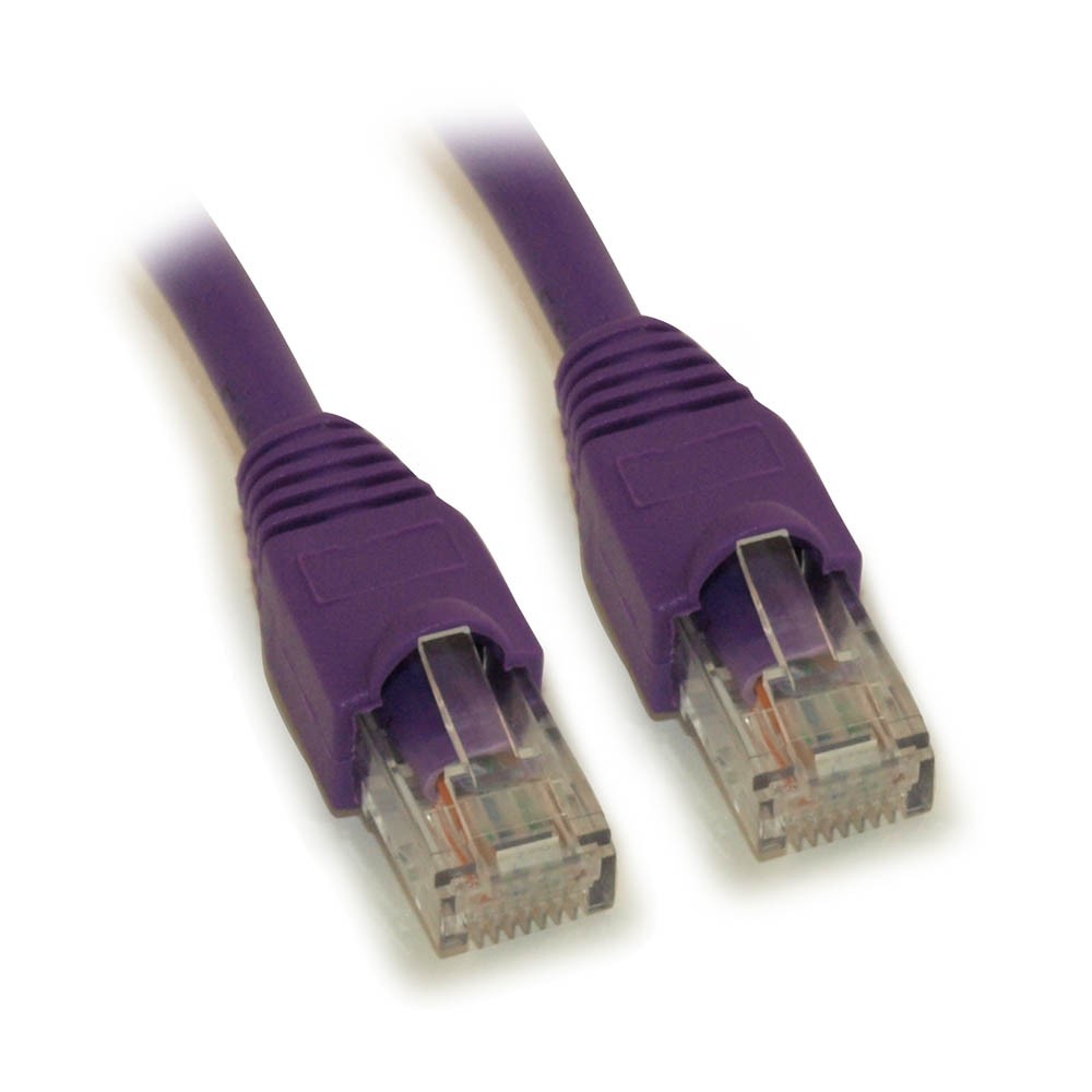 10ft Cat6 Ethernet RJ45 Patch Cable Stranded Snagless Booted PURPLE