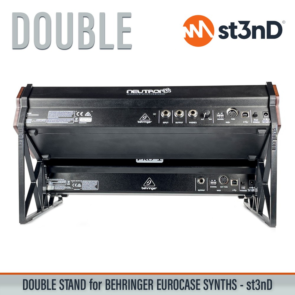 DOUBLE STAND for BEHRINGER EUROCASE INSTRUMENTS AND SYNTHS - 3D Printed