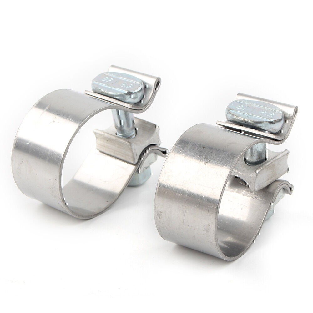 1.25" Wide Stainless Steel Muffler Clamps for Harley Electra Street Road