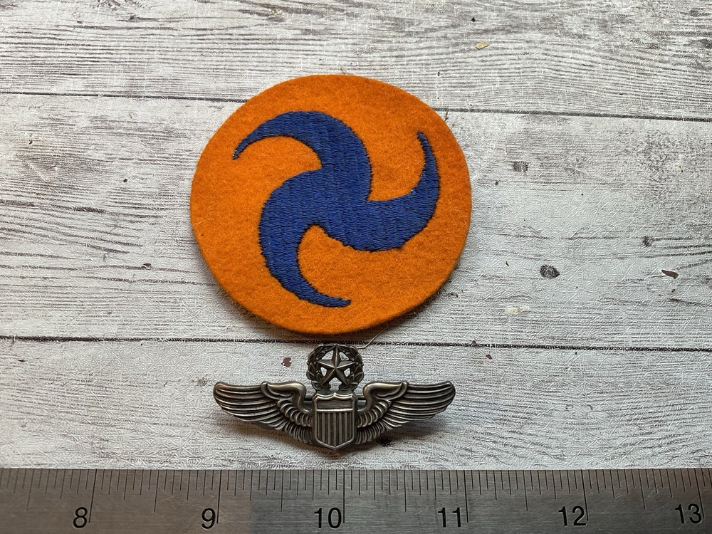 ORIGINAL WWII USAAF USAC 2” STERLING COMMAND PILOT WINGS PLUS AC PATCH
