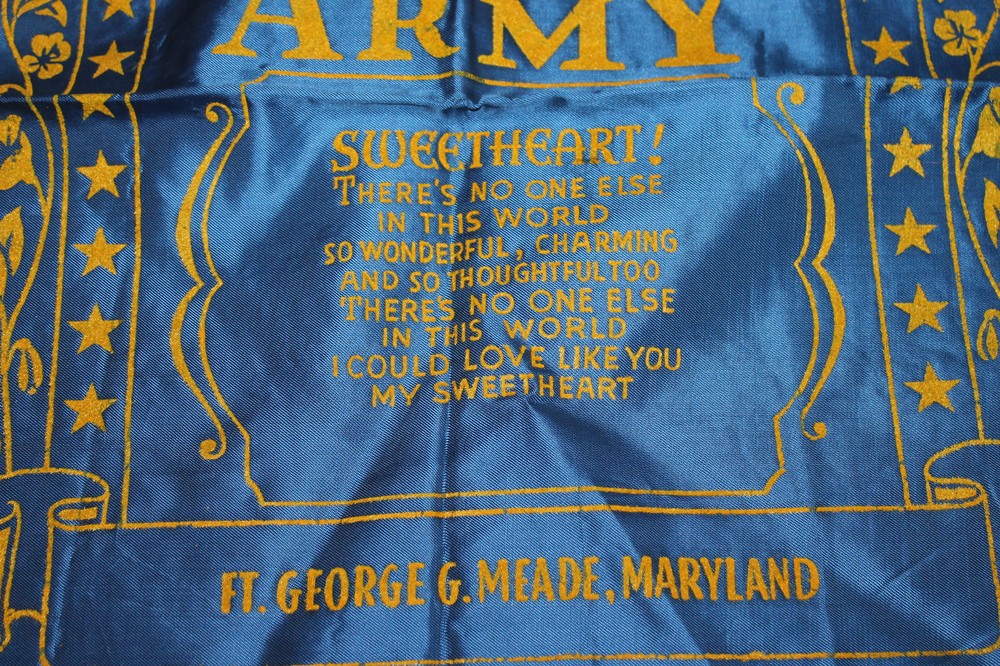 Original WW2 U.S. Army "Sweetheart" Gift Pillow Cover, Ft. George G. Meade