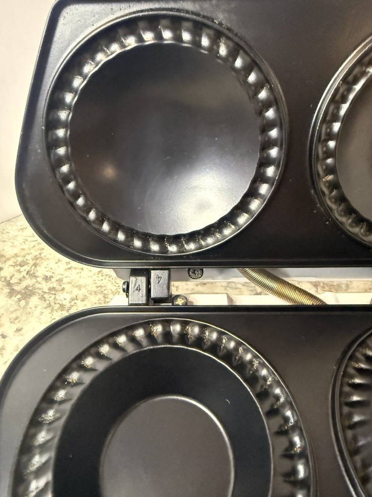 Vintage Sunbeam Pie Maker Model 4808 Two Pie Mini White MCM 1993
