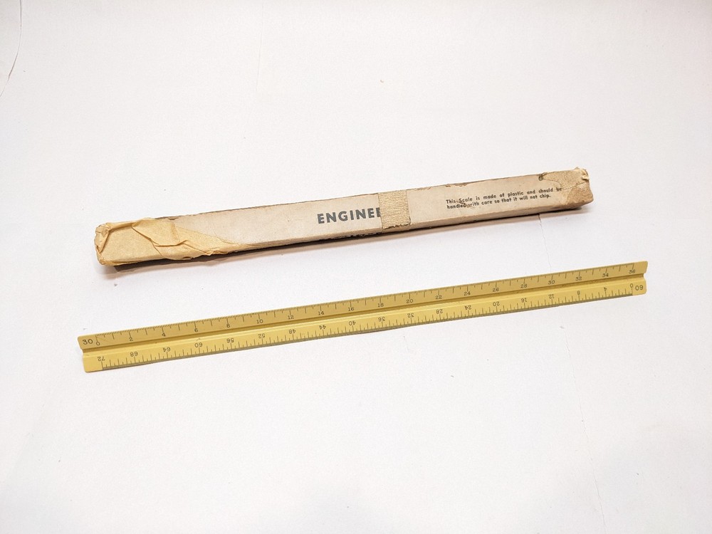 K&E CO. DORIC N8883 Engineer Ruler Measuring Drafting Metrology Tool