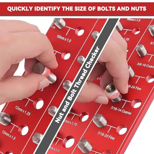 Thread Checker, 34 Nut and Bolt Thread Checker, Bolt Size and Thread Gauge,