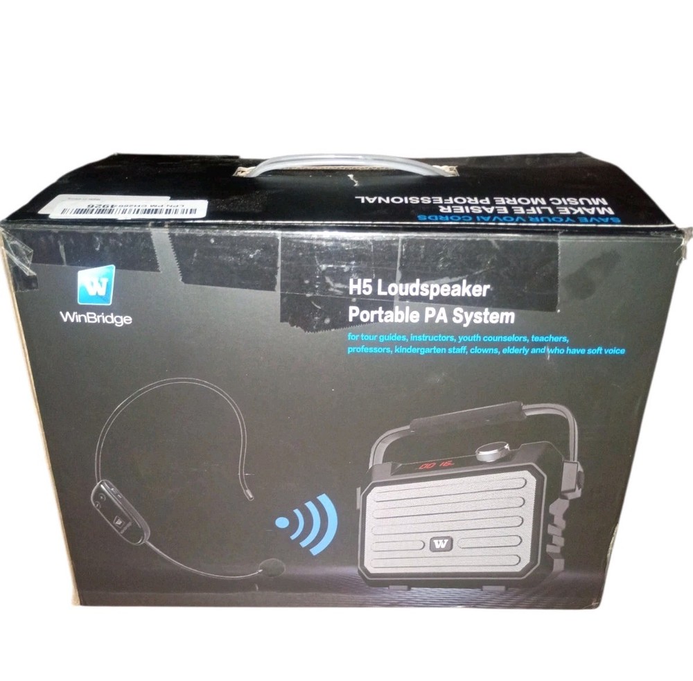 WINBRIDGE Portable PA Speaker Sound System with Bluetooth Headset Model H5