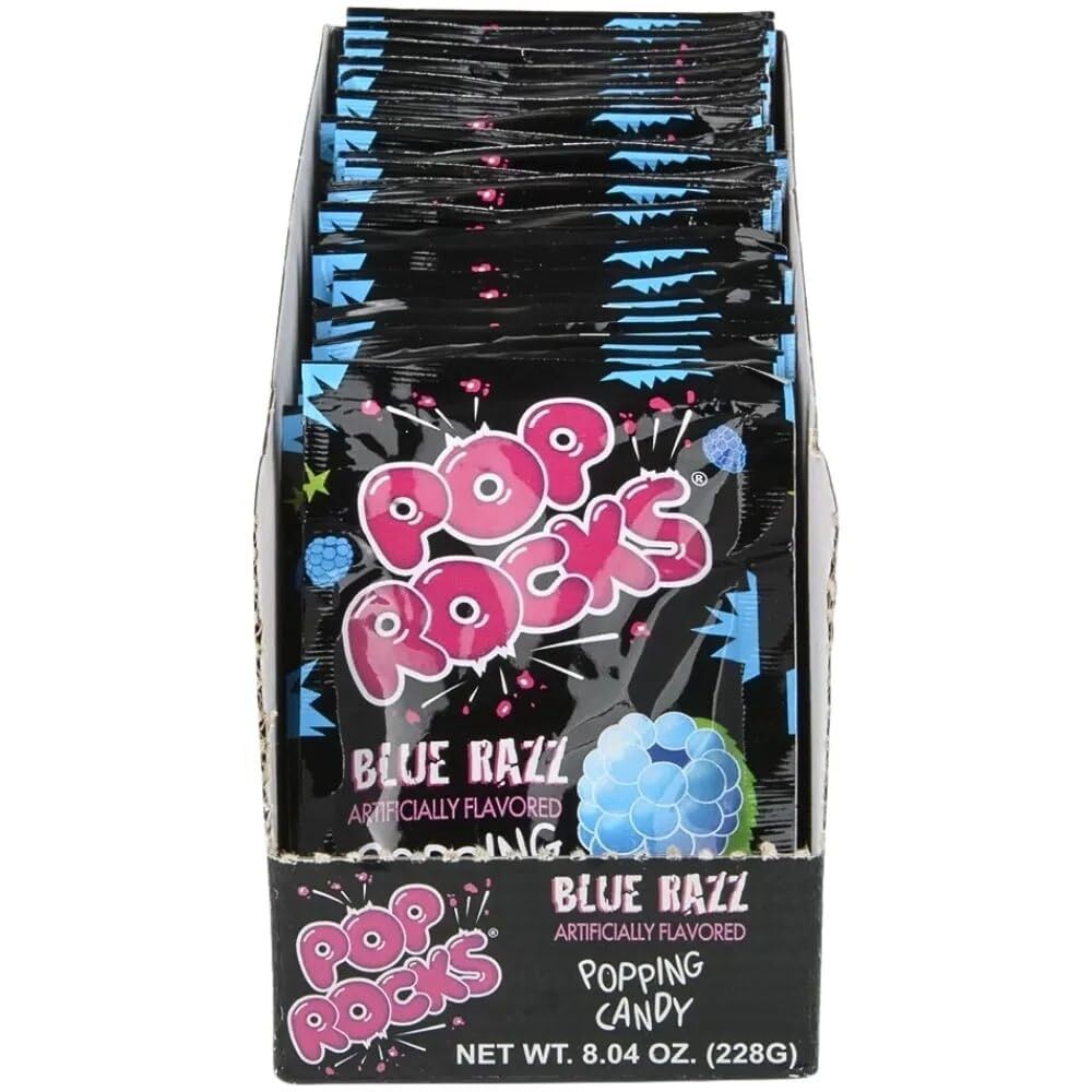POP ROCKS Popping Candy, Blue Raspberry, 24 Count