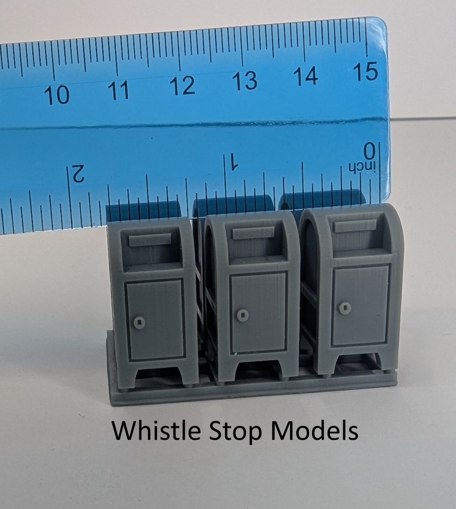 6 O Scale Mail Post Boxes