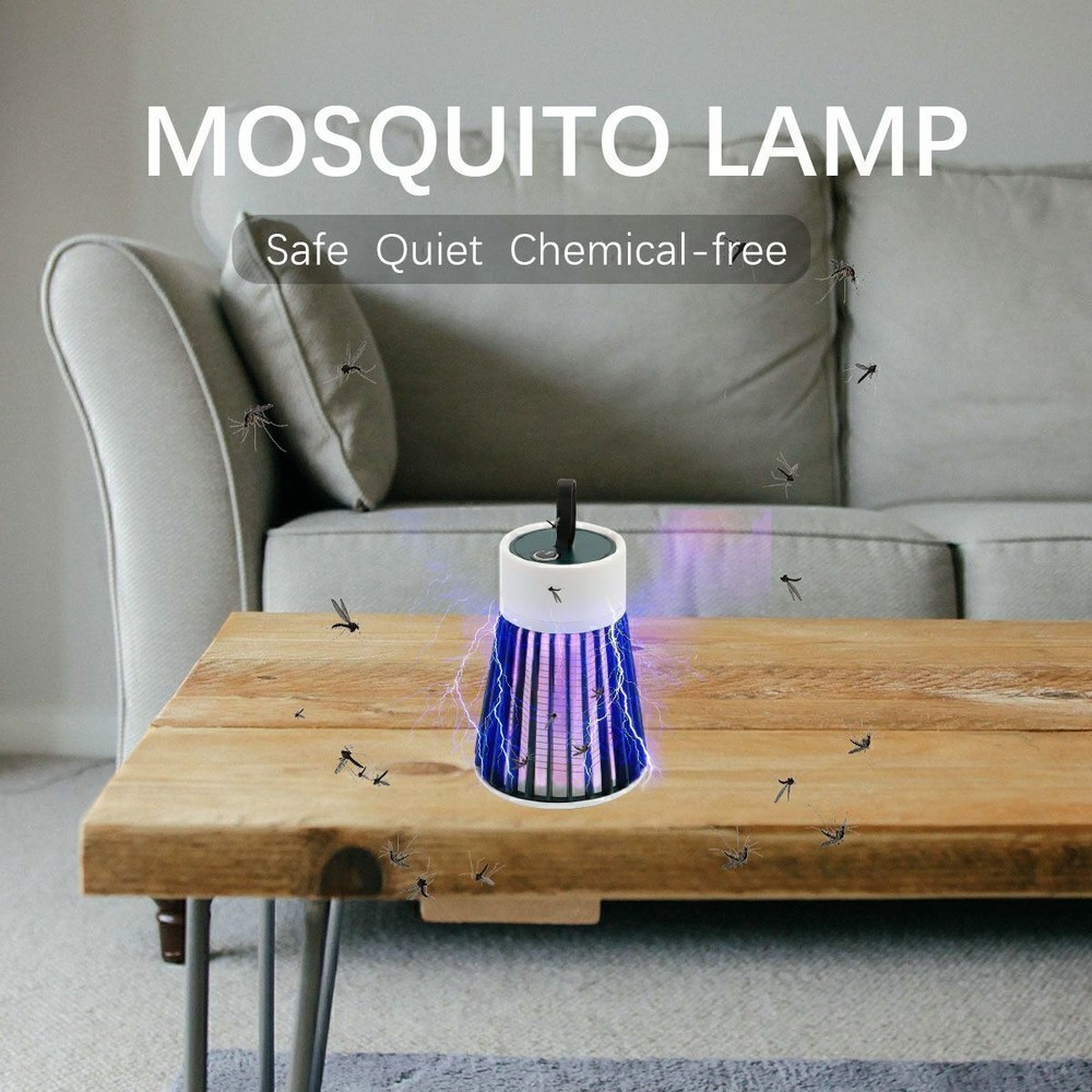 Electric Bug Zapper Mosquito Insect Killer USB LED Light Fly Trap Control Lamp