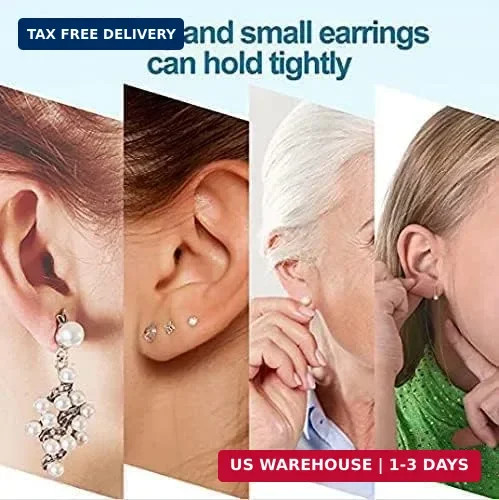 Rubber Earring Backs,100PCS Soft Clear Earring Backs Replacements for Droopy Ear