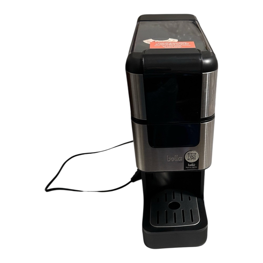 BELLA PRO Programmable Single-Serve Coffee Maker with Integrated Burr Grinder