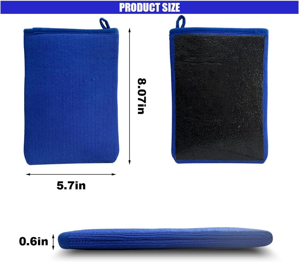 2PCS Car Clay Mitts Microfiber Fine & Medium Grade Magic Detailing Gloves