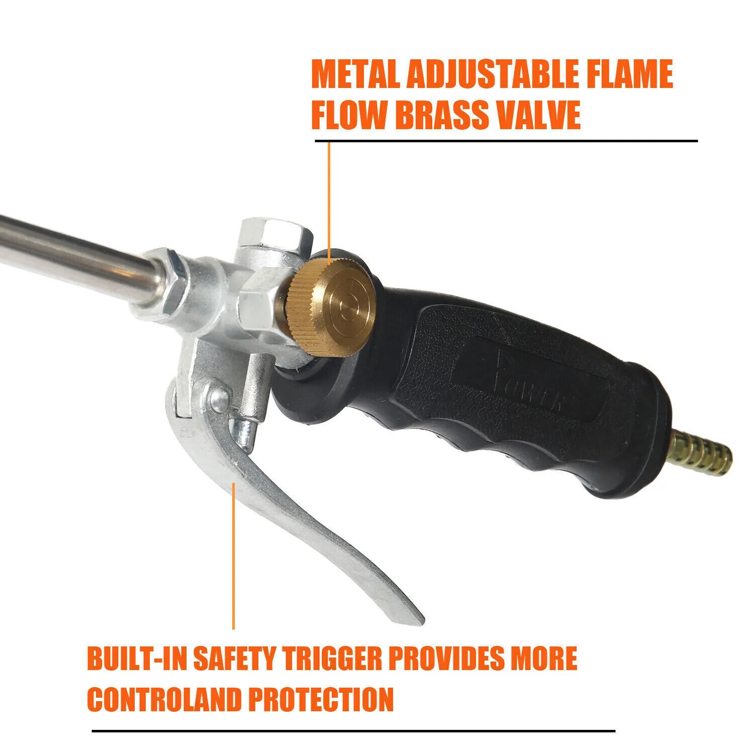 Portable Propane Weed Torch Burner Ice Melter Push Button Igniter with 79" Hose