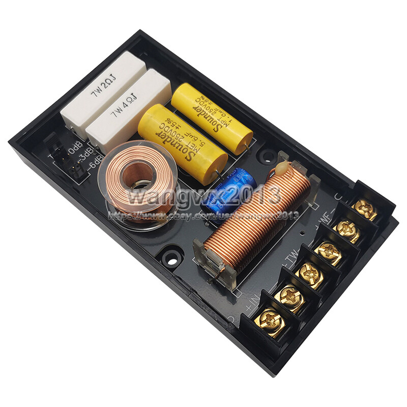 2pcs 200W 2 Way 2 Unit High-Low Hi-Fi Speaker Frequency Divider Crossover Filter