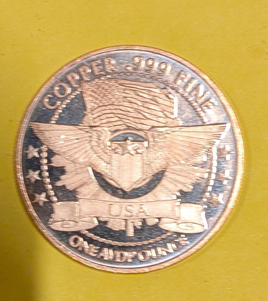 wrong button 1 oz .999 Copper Round