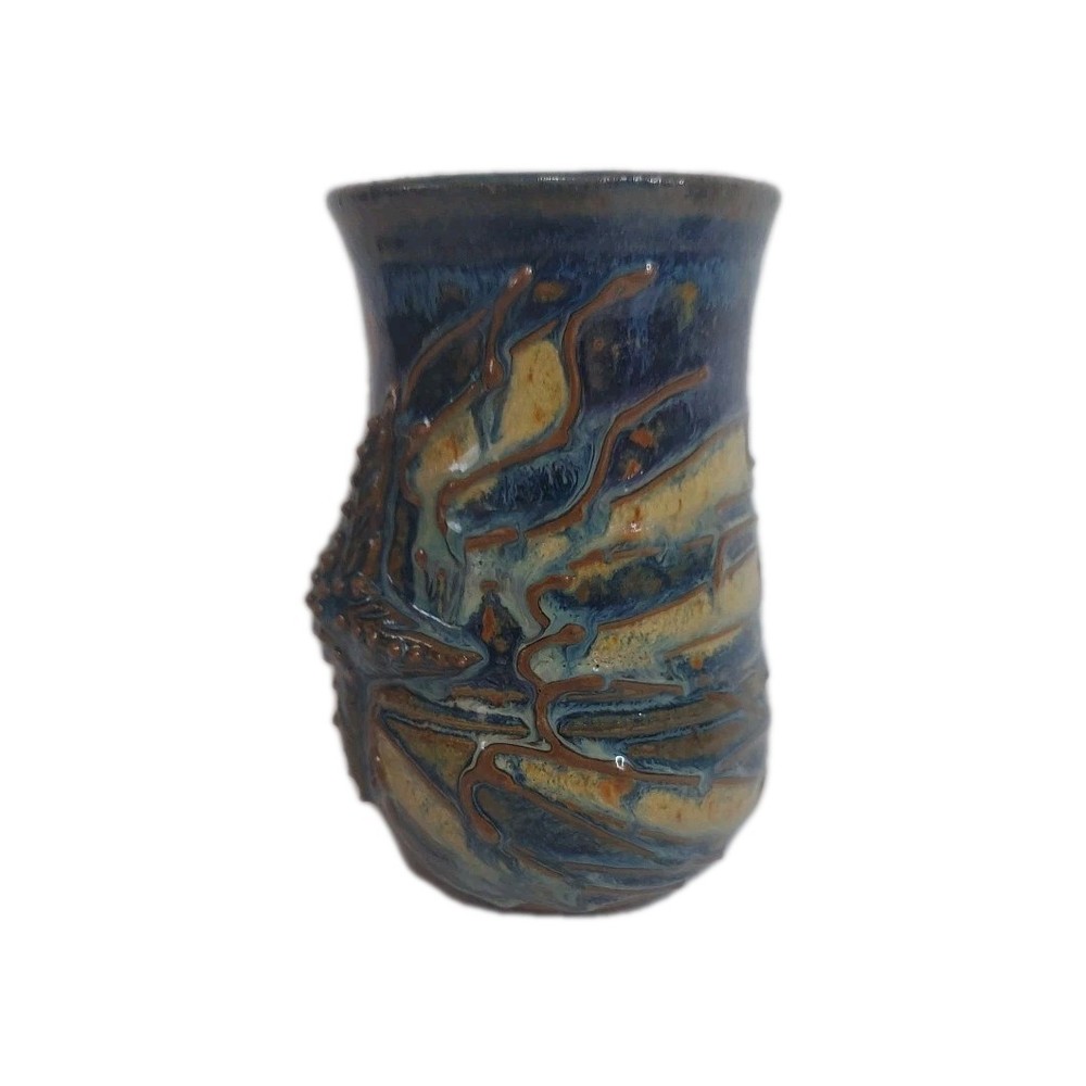 MCM Ceramic Medium Size Vase Featuring A Starfish Raised Art Work EUC