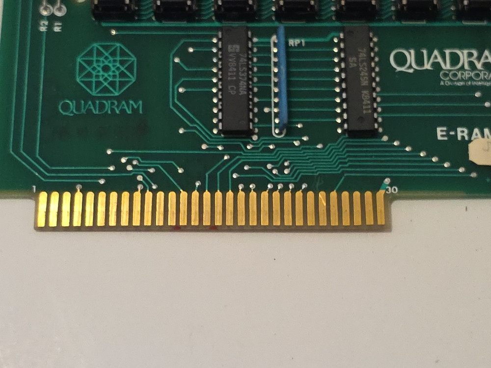 Apple II QuadRAM E-RAM 80 add on card