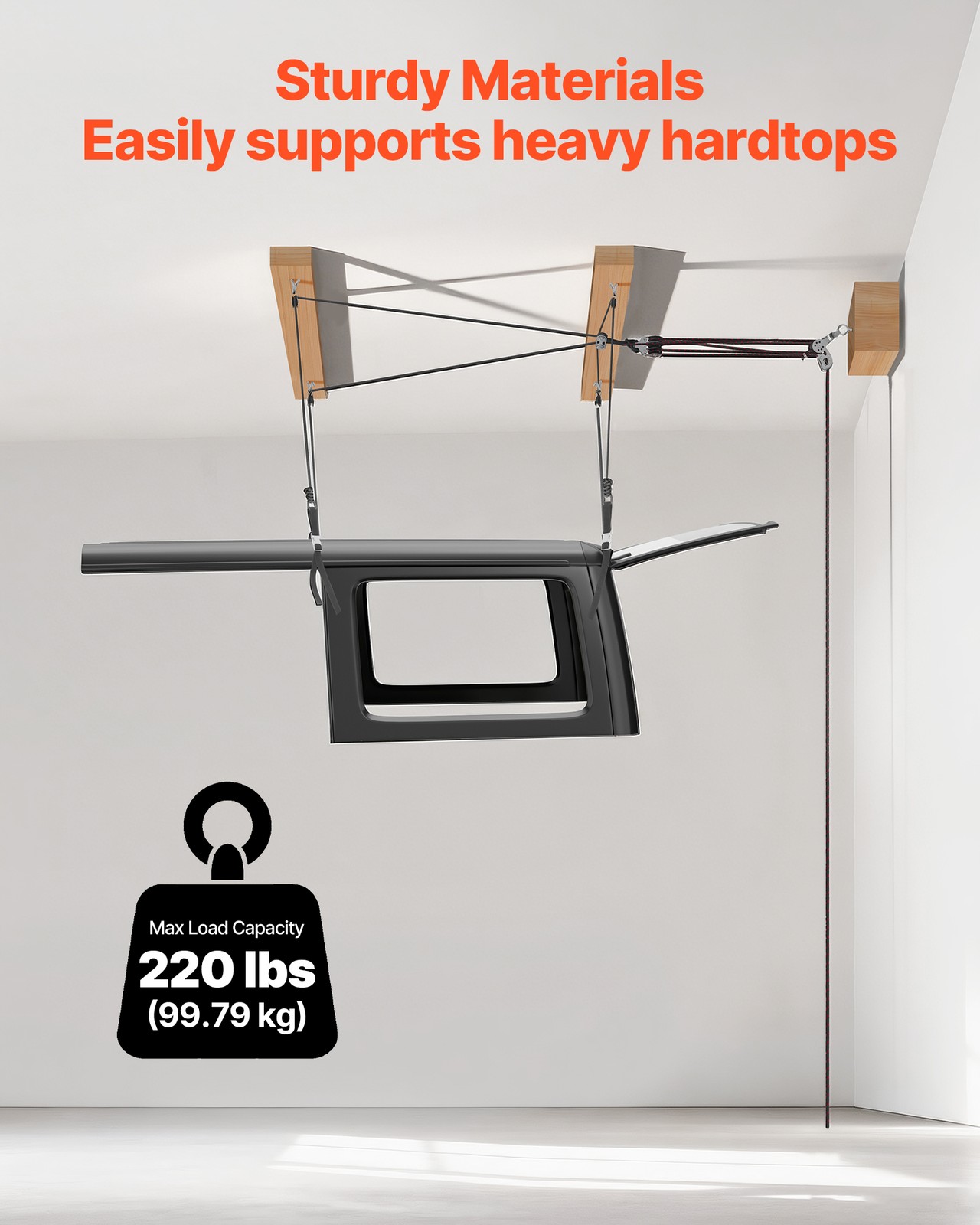 VEVOR Hard Top Remover Lift Hardtop Removal Roof Hoist Anti-Drop System for Jeep