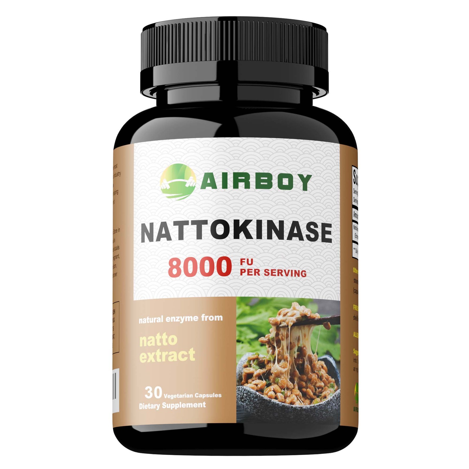 Nattokinase 8000FU - Blood Flow, Heart & Cardiovascular Health, High Quality