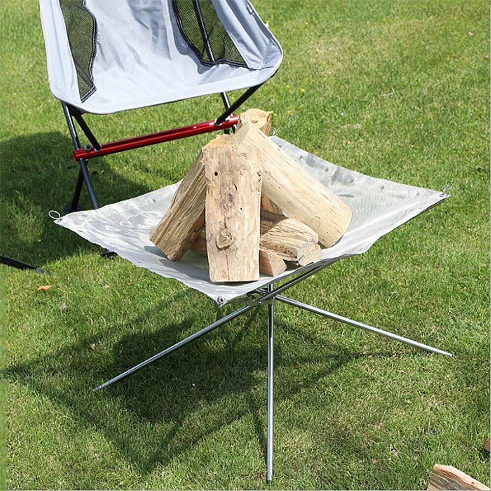 Rootless Portable Outdoor Firepit- Collapsible Steel Mesh Fireplace