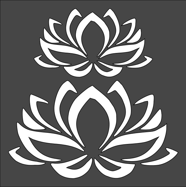 6"x6" Clear Plastic Stencil - Lotus (SN219)*****