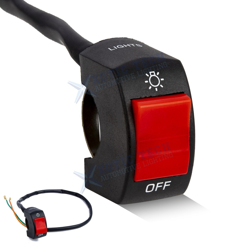7/8inch Motorcycle Handlebar Switch Control Mount LED Headlight On/Off Button