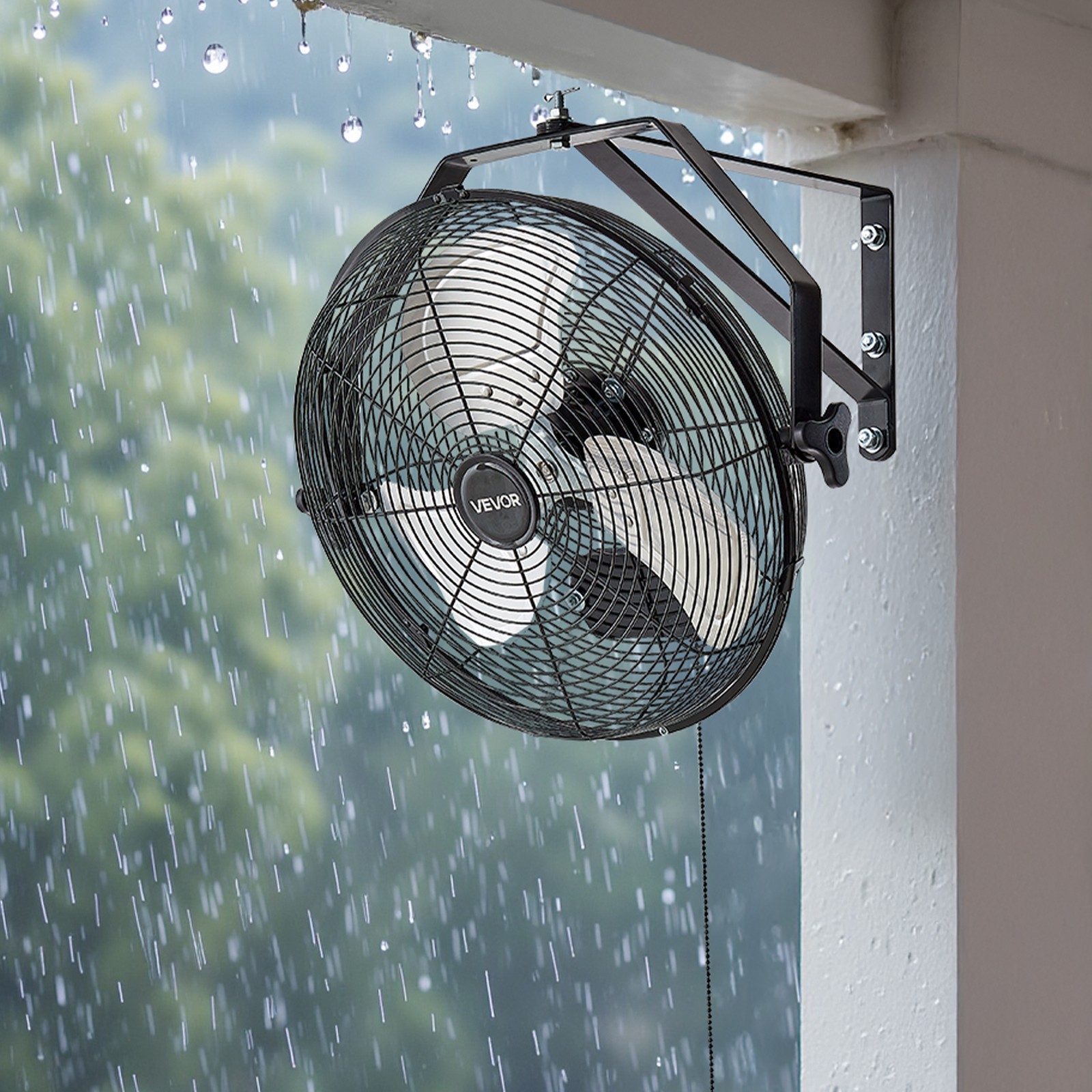 VEVOR 14 Inch Industrial Wall Mount Fan 3 Speed High Velocity Garage Fan