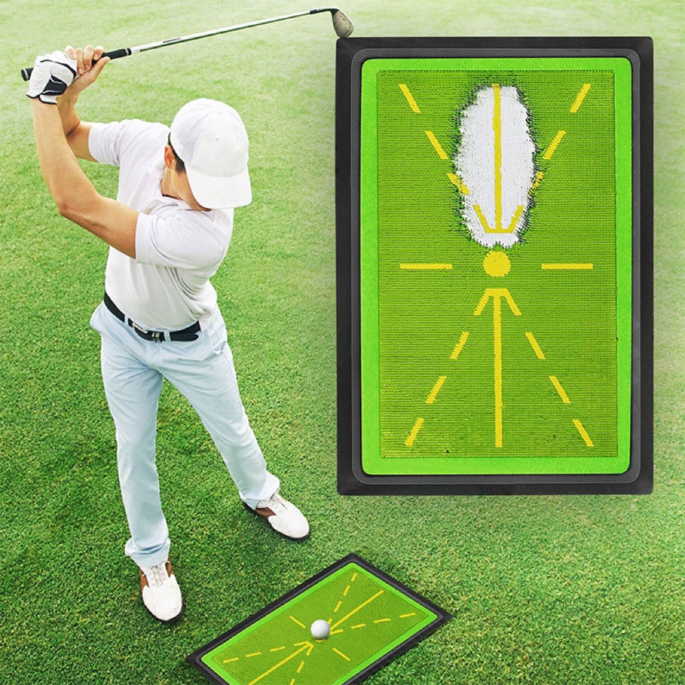 Swing Mat Golf Divot Board for Swing Path Training Indoor Practice Green