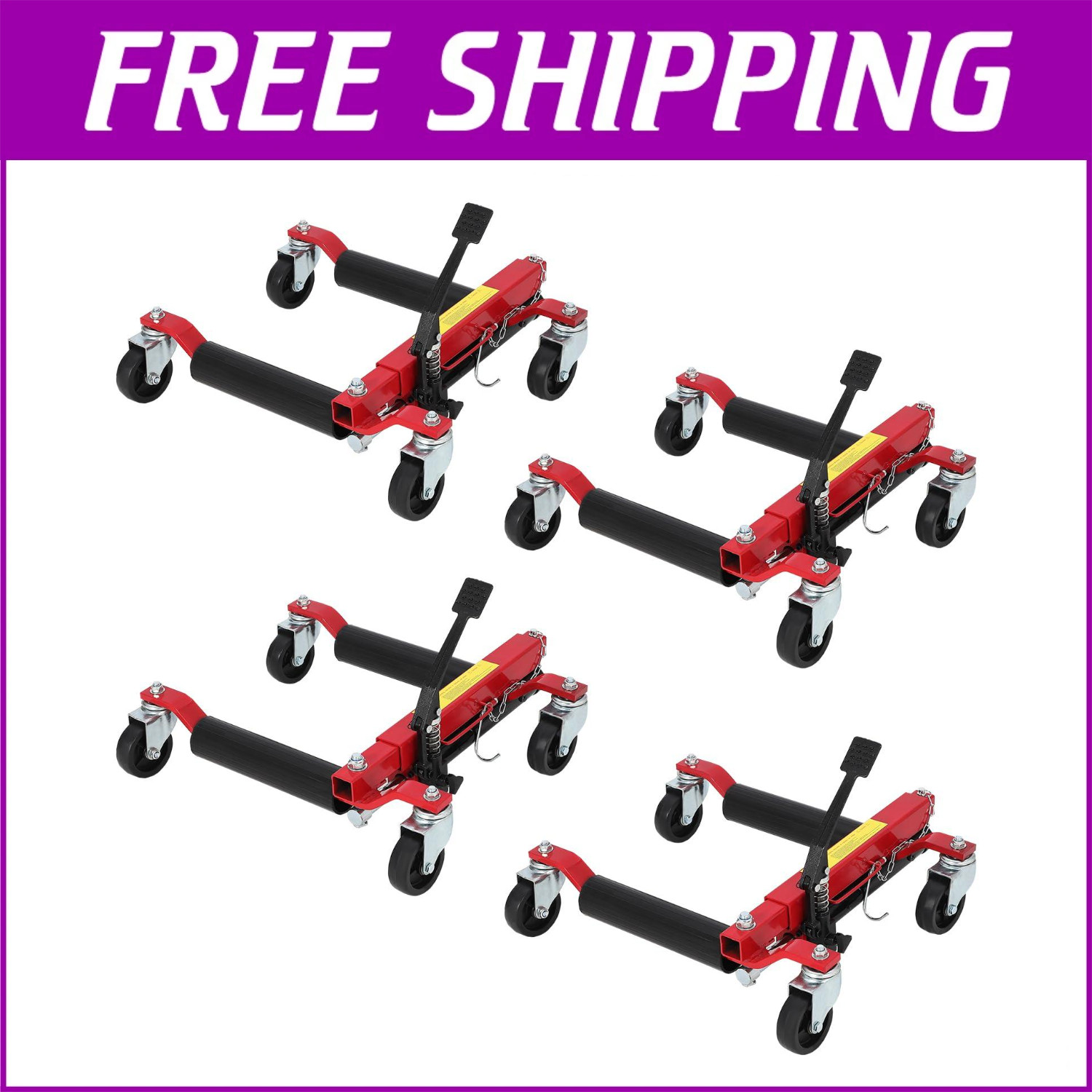 4 PACK Car Wheel Dolly 6000 Lbs Heavy Duty Hydraulic Vehicle Positioning Jacks
