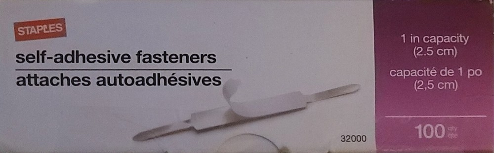 Self-Adhesive Fasteners 1" Capacity 100 Pack