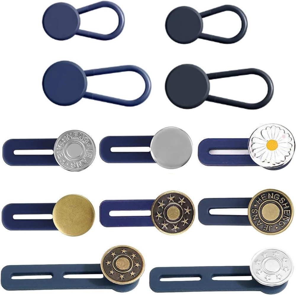 12PCS Button Extenders for Jeans, KAJUDA Pants Extender - Assorted