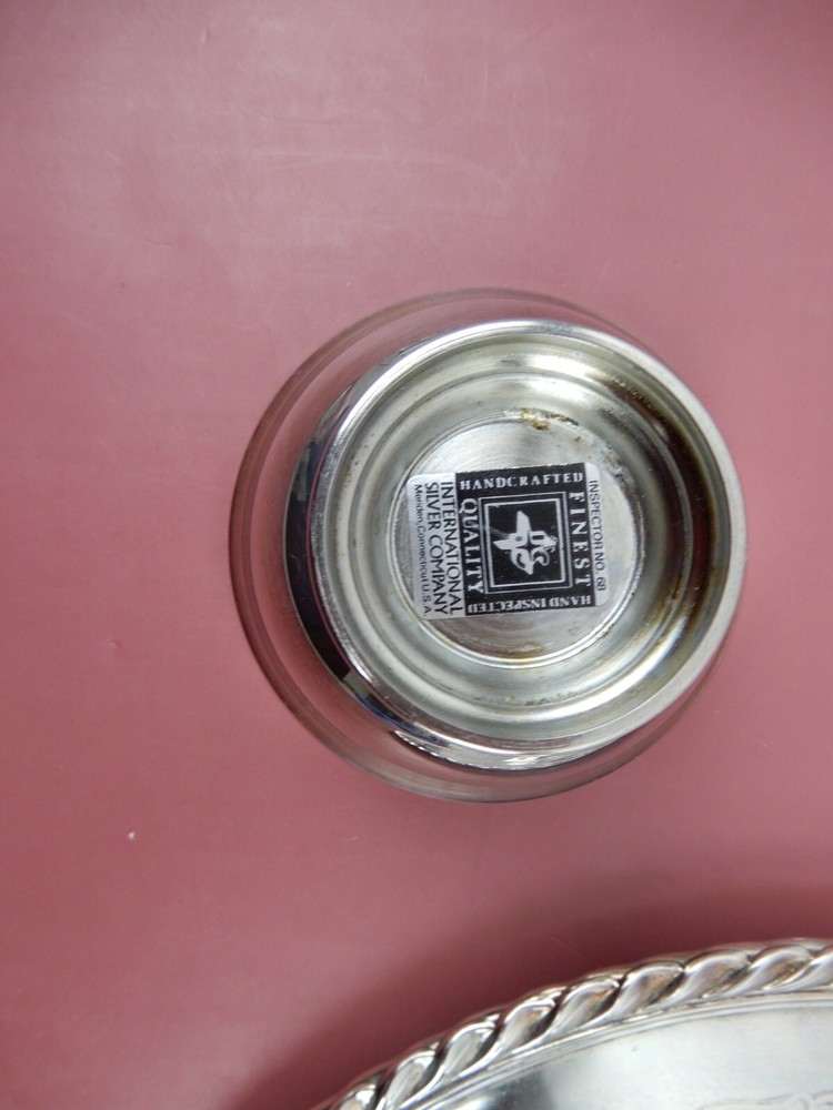 International Silver company Silverplate Chip and Dip Tray and Bowl