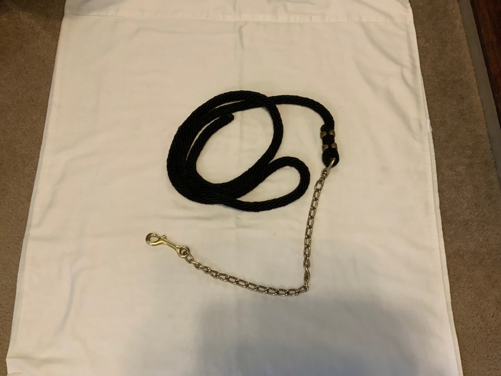Weaver Black Nylon Lead With Chain