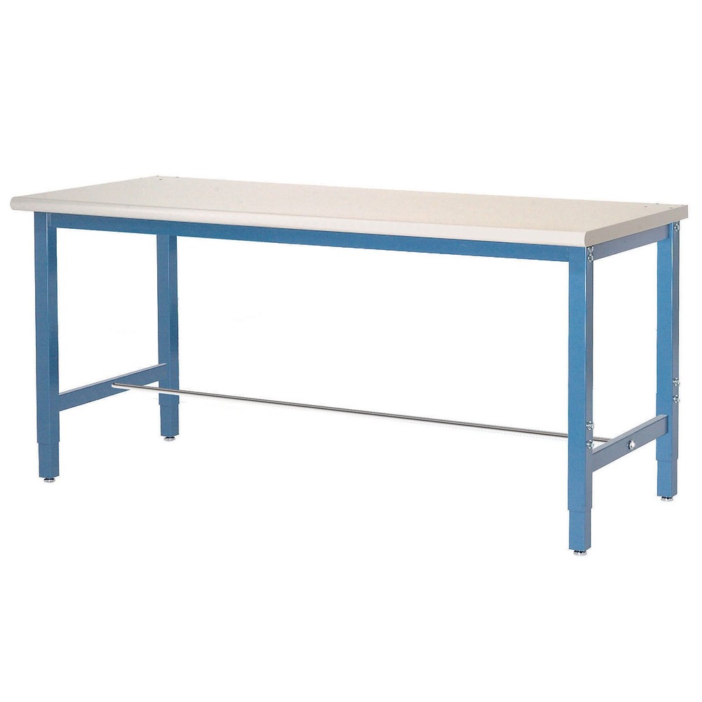 Production Workbench - Plastic Laminate Square Edge - Blue 72"W x 30"D