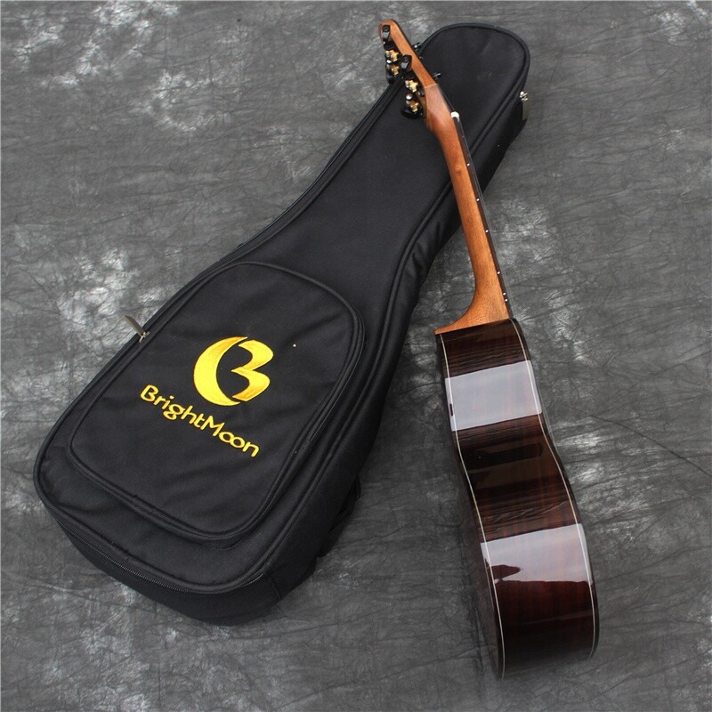 Bright Moon Solid Spruce Top Tenor Ukulele (Abalone Inlay)