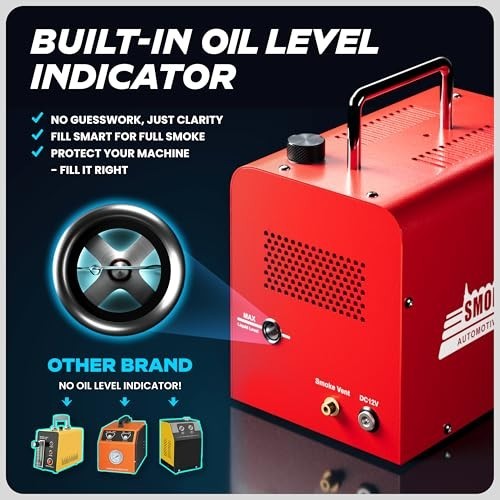 High Volume Smoke Machine for EVAP Leak Detection - Built-in Air Compressor Tool