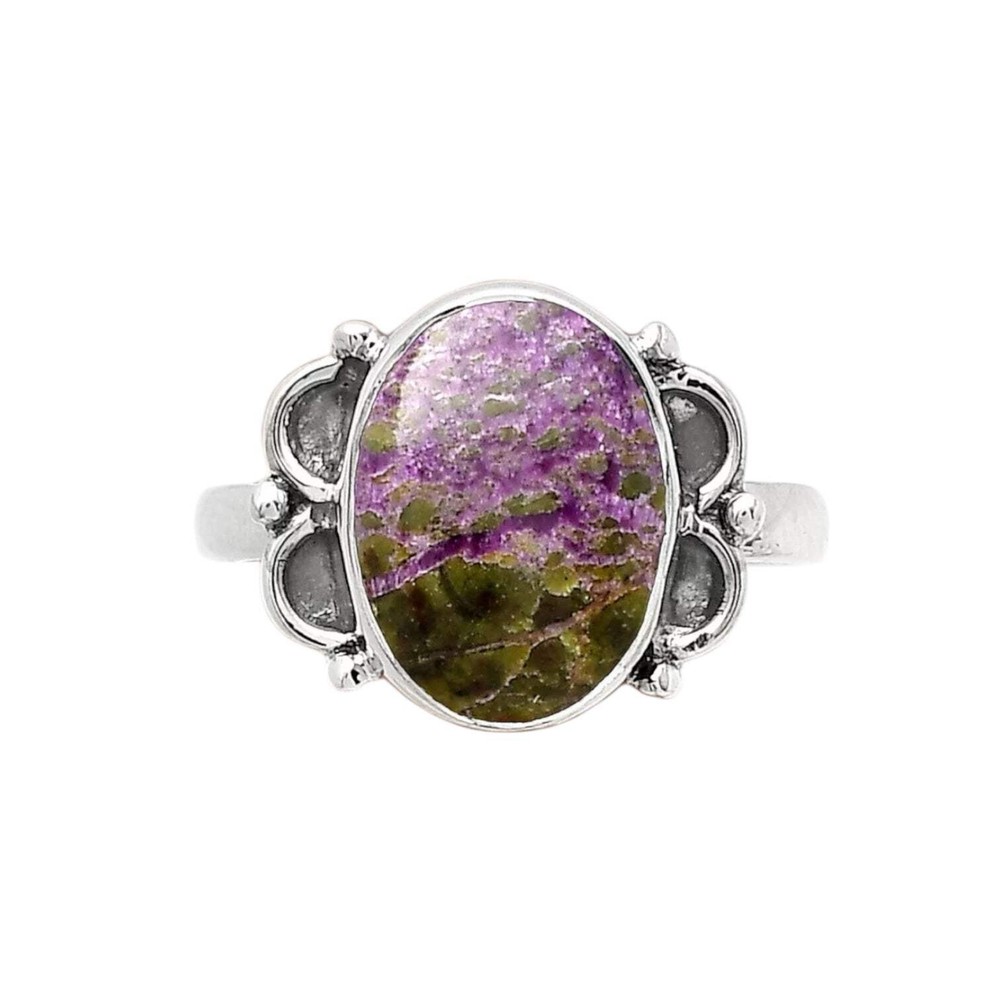 Purpurite Solid 925 Sterling Silver Ring 8