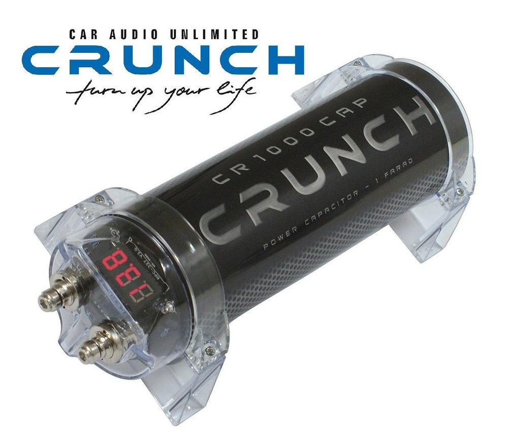 Crunch CR1000CAP 1.0 Farad Buffer Capacitor Powercap 1 Farad
