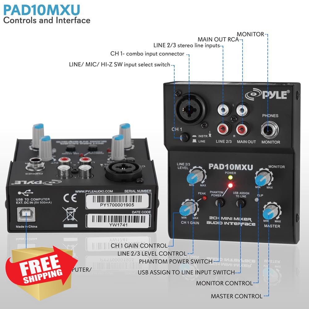 PYLE PAD10MXU DJ Mixer