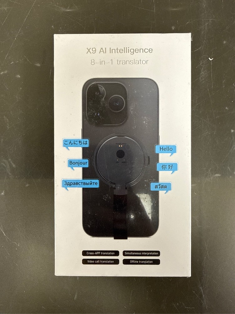 Aeeque Language Translator Device, Phone Kickstand Traductor, Two-Way Language T